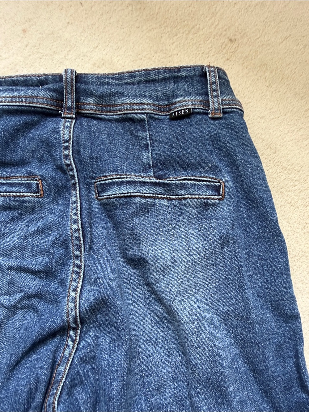 Risen Cameron Classic High-Waist Wide-Leg Jeans - Dark Blue - Picture 5 of 8